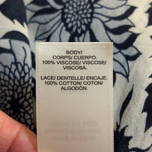 Lucky Brand Women's Boho Peasant Long Sleeve Blouse Top Sz XL Gypsy Hippie FLAW - Picture 10 of 11